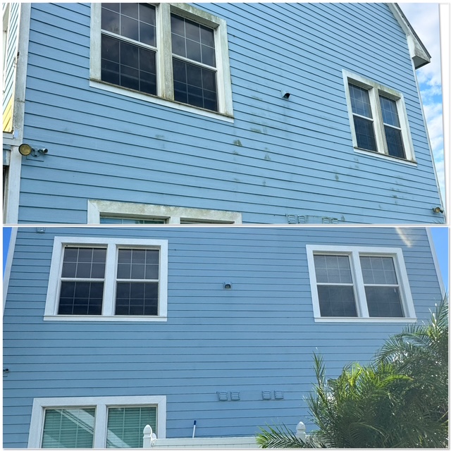 House washing before and after in Fort Pierce, FL